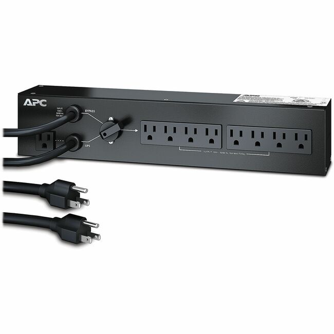 APC by Schneider Electric SBP1500RM APC Service Bypass PDU, 120V 15AMP W/ (8) NEMA 5-15R