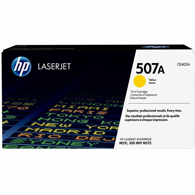 HP I CE402A Cartucho de Tóner Láser Original HP 507A - Paquete Individual - Amarillo - 1 Pieza