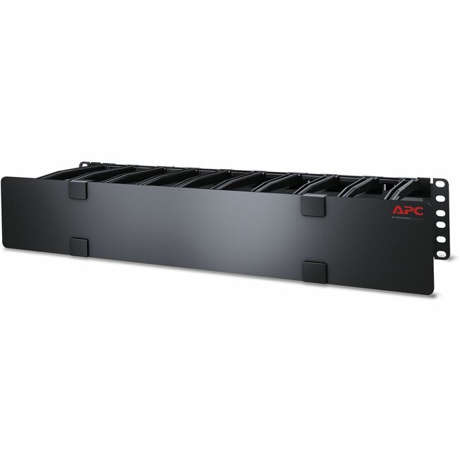 APC by Schneider Electric AR8603A APC NetShelter Cable Management, Horizontal Cable Manager, 2U, with Cable Tie, Single Side with Cover, 482 x 89 x 165 mm