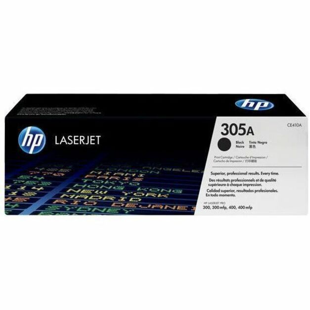 HP I CE410A HP 305A (CE410A) Cartucho de Tóner Láser Original de Rendimiento Estándar - Paquete Individual - Negro - 1 Unidad