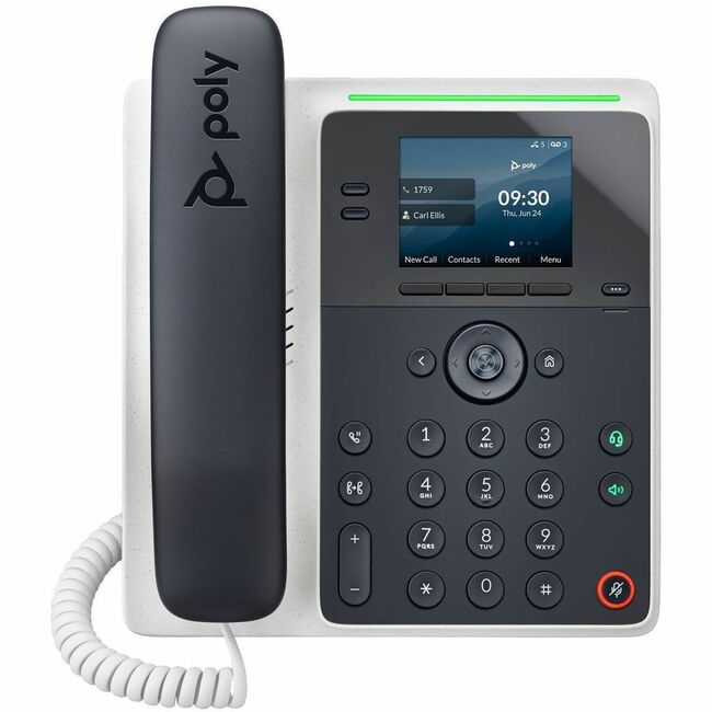 HP 8F3G5AA Teléfono IP Poly Edge E100 habilitado para PoE GSA/TAA