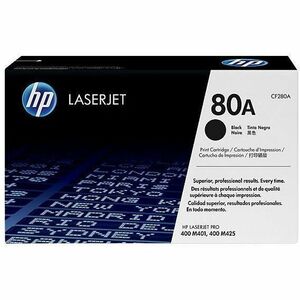 HP I CF280A HP 80A (CF280A) Cartucho de Tóner Láser Original de Rendimiento Estándar - Paquete Individual - Negro - 1 Pieza