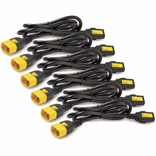 APC by Schneider Electric AP8704S-NA Kit de Cable de Alimentación APC NetShelter (6 piezas), Bloqueo, C13 a C14, 1.2m, América del Norte
