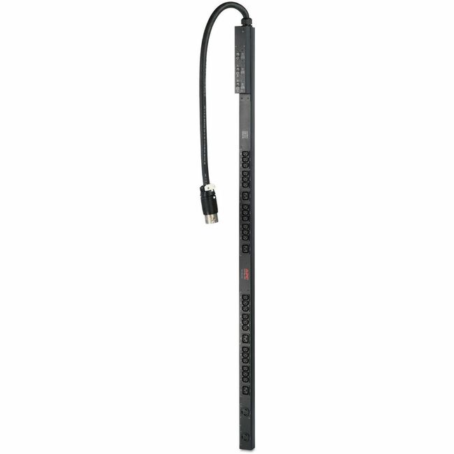 APC by Schneider Electric AP7569 APC NetShelter Basic Rack PDU, Zero U, 14.4kW, 208V, 24 C13, 4 C19, 2 NEMA L6-30R outlet, 3ft input Cord