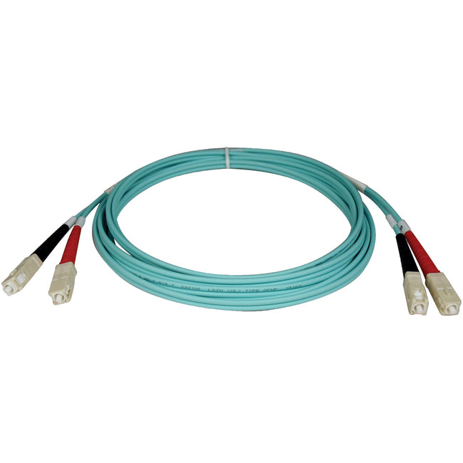 Eaton N806-15M Serie Eaton Tripp Lite Cable de Parche de Fibra Óptica Dúplex Multimodo 10Gb 50/125 OM3 LSZH (SC/SC) - Aqua, 15M (50 ft.)