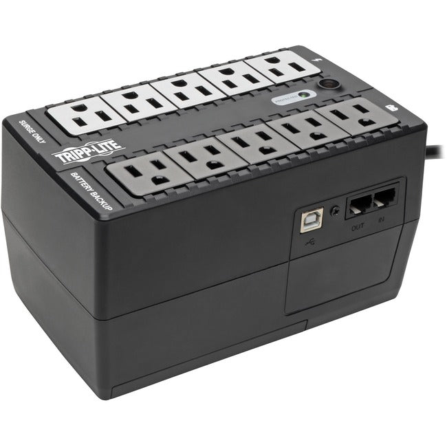 Eaton INTERNET550U Tripp Lite by Eaton UPS 550VA 300W Standby UPS - 10 NEMA 5-15R Outlets 120V 50/60 Hz USB 5-15P Plug Desktop/Wall Mount