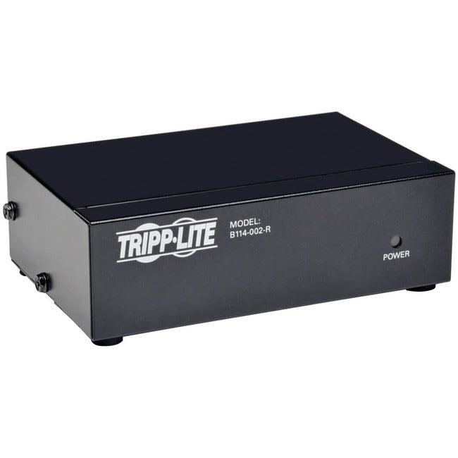 Eaton B114-002-R Divisor de Video VGA/SVGA de 2 Puertos Eaton Tripp Lite Series con Amplificador de Señal, Video de Alta Resolución, 350MHz, (HD15 M/2xF)