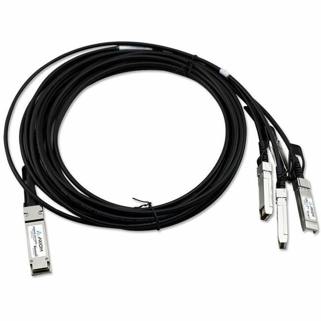 Axiom FN-CABLE-QSFP28-4SFP28-5-AX 100GBASE-CR4 QSFP28 a 4 SFP28 Passive DAC Compatible con Fortinet 5m