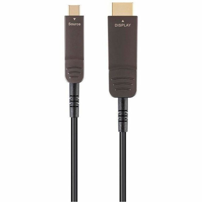 Monoprice, Inc. 38583 Cable de Video USB 3.1 USB-C a HDMI Monoprice SlimRun AV 50ft 4K@60Hz Fibra Óptica AOC