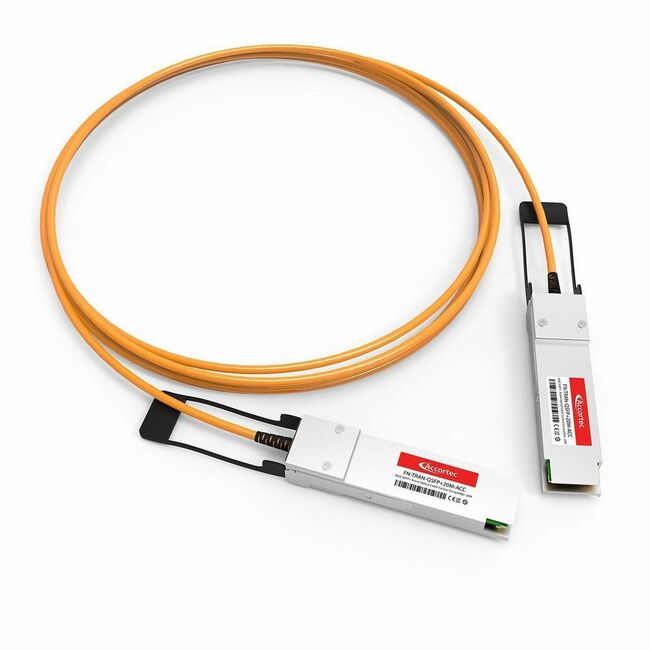 Accortec Incorporated FN-TRAN-QSFP+20M-ACC Accortec 40GE QSFP+ Active Optical Cable Fortinet Compatible- 20M