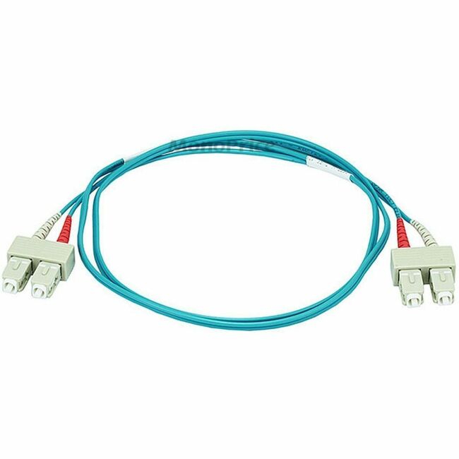 Monoprice, Inc. 11431 Monoprice Cable de Fibra Óptica OM3 - SC/SC UL 50/125 Tipo Multi-Mode 10GB Aqua 15m Corning