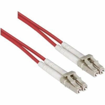Axiom AXG54038 LC/LC Multimode Duplex OM4 50/125 Cable de Fibra Óptica 15m - Rojo - Compatible con TAA