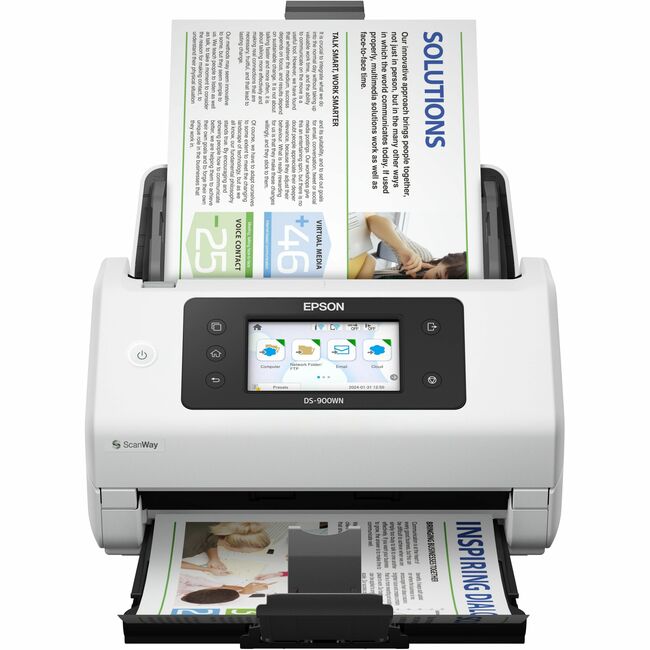 Epson Scanner B11B276201 Epson WorkForce DS-900WN Escáner de Alimentación de Hojas sin Cable - 600 x 600 dpi Óptico