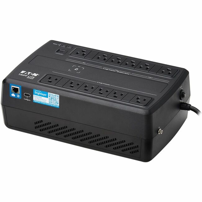 Eaton AVR750UNC Tripp Lite Series 750VA 450W 120V Line-Interactive Cloud-Connected UPS with Remote Monitoring, 12 NEMA 5-15R Outlets (6 Surge + 6 Surge and Battery Backup), 5-15P Plug, Desktop