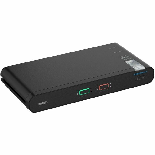 Belkin International INC F1DN102KVM-UN4C Belkin Cybersecurity and Secure KVM IsoClave RED/BLACK Secure KVM Switch, 2-Port Single Head