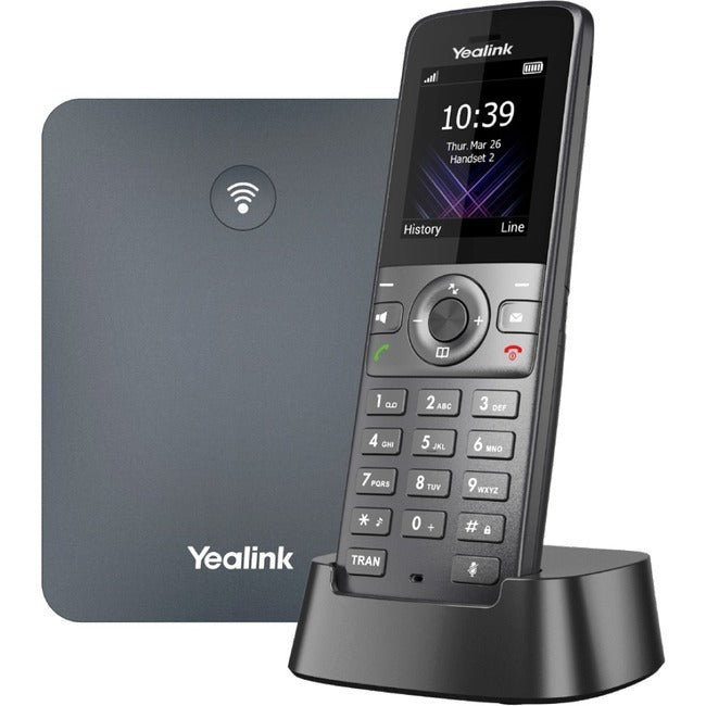 Yealink Network Technology CO. 1302022 Teléfono IP Yealink W73P - Inalámbrico - Alámbrico - DECT - Montable en Pared - Gris Espacial, Gris Clásico