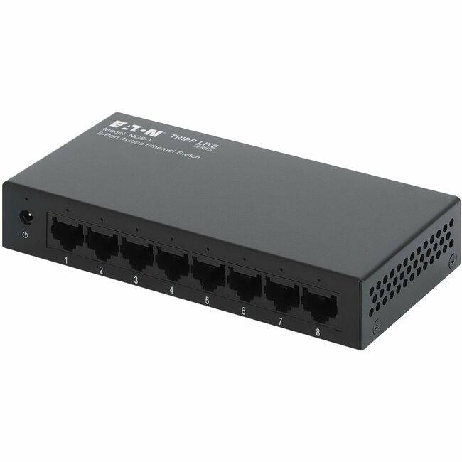 Eaton NG8-1 Conmutador Gigabit Ethernet de 8 puertos 10/100/1000 Mbps de escritorio de la serie Eaton Tripp Lite, gabinete de metal