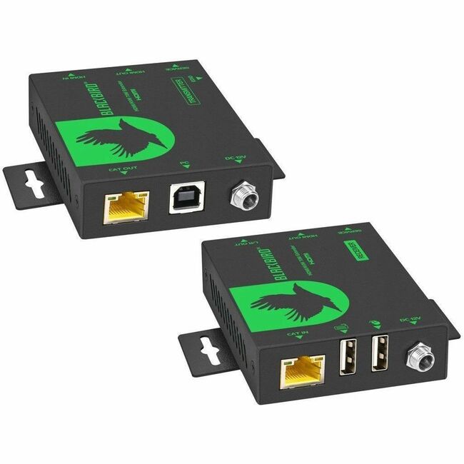 Monoprice, Inc. 44569 Monoprice Blackbird 4K60 Extensor de Video con HDMI y Control KVM hasta 70m, HDCP 2.2, Extracción de Audio, KVM Pass-Through