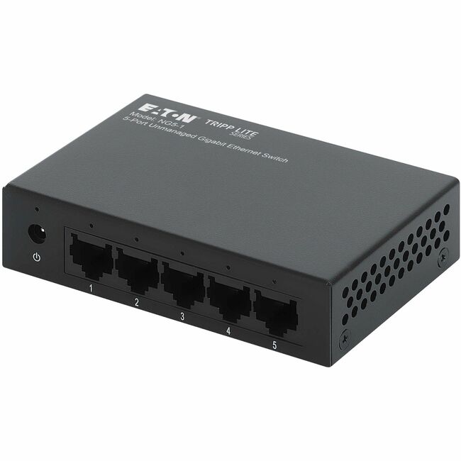 Eaton NG5-1 Tripp Lite Series Conmutador Gigabit Ethernet No Administrado de 5 Puertos 10/100/1000 Mbps para Escritorio, Carcasa Metálica