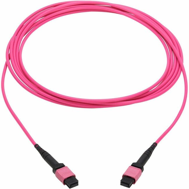 Eaton N845B-04M-12MTA Tripp Lite Series 100G Multimodo 50/125 OM4 Cable de Fibra Óptica (12F MPO/MPO-PC H/H), Polaridad Tipo-B, OFNP, Magenta, 4 m (13.1 ft.), TAA