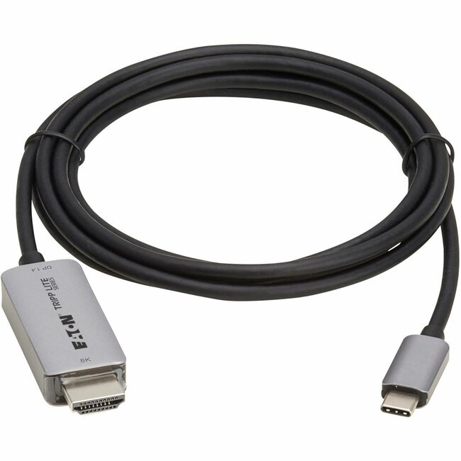 Eaton U444-006-H8K6 Cable Adaptador Activo USB-C a HDMI de la Serie Eaton Tripp Lite (M/M) - 8K 60 Hz, 4K 144 Hz, HDR, 4:4:4, HDCP 2.3, Negro, 6 ft. (1.8 m)
