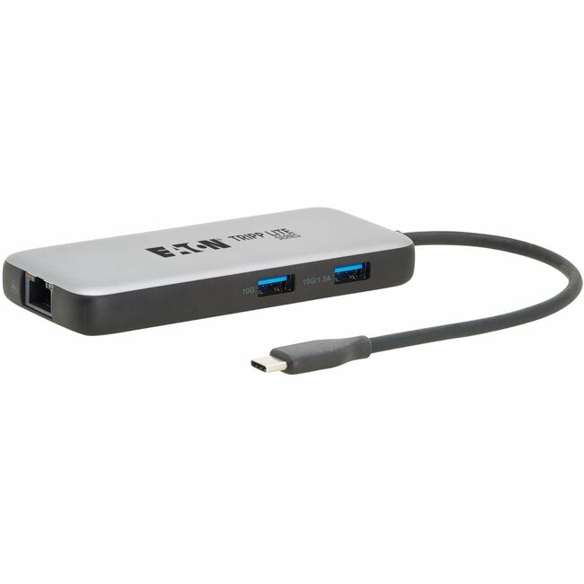 Eaton U444-06N-H4GUC3 Adaptador Multipuerto USB-C de la Serie Eaton Tripp Lite - HDMI 4K 60 Hz, Puertos Hub USB 3.2 Gen 2, GbE, Carga PD 100W, HDR, HDCP 2.2