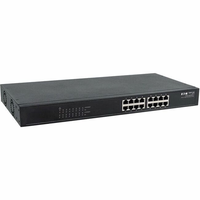 Eaton NG16POE-1 Tripp Lite Series Conmutador Gigabit Ethernet sin administración de 16 puertos 10/100/1000 Mbps con PoE+, 220W, Carcasa de metal, 1U en rack