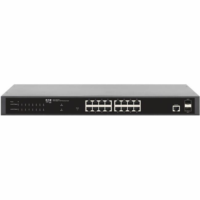 Eaton NGS16C2-1 Tripp Lite series Switch Ethernet Administrado de 16 Puertos Gigabit - Capa 2, 1 Gbps, 2x Puertos SFP GbE, 1U Rack/Escritorio