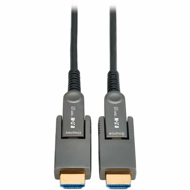 Eaton P568FMM-30M-8K6 Cable de Fibra Óptica HDMI Eaton Tripp Lite Serie 8K con Conectores Desmontables (M/M) - 8K UHD @ 60 Hz, HDR, HDCP 2.3, Negro, 30 m (98 ft.)