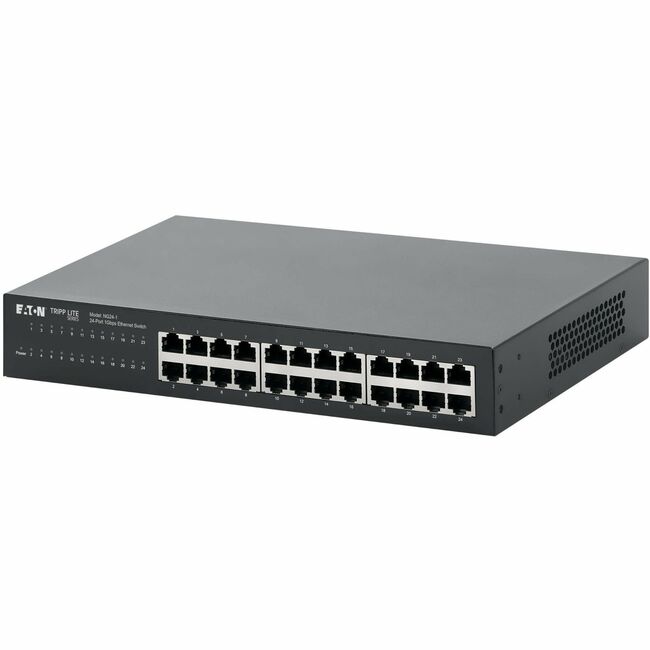 Eaton NG24-1 Conmutador Ethernet Gigabit sin administración de escritorio Eaton Tripp Lite Series de 24 puertos 10/100/1000 Mbps, carcasa de metal