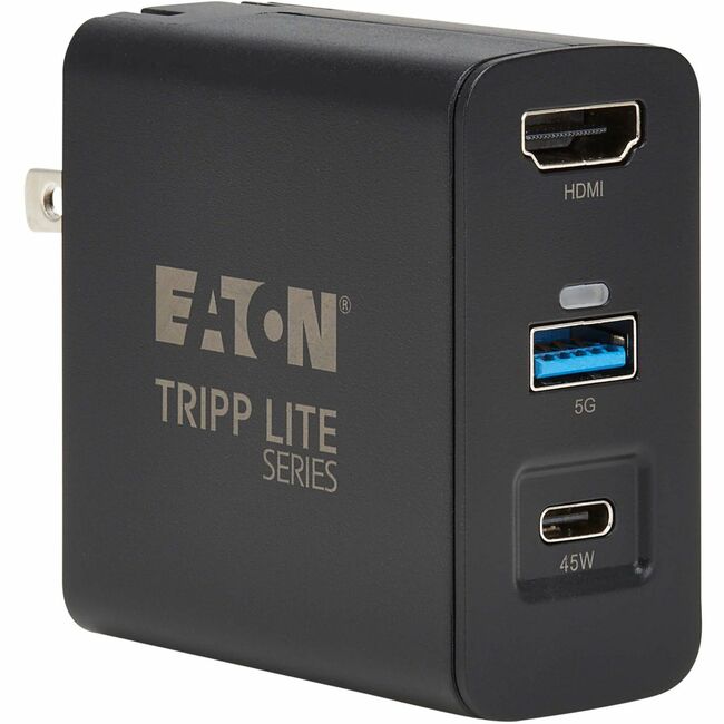 Eaton U442-DOCK30 Tripp Lite Series Dock de Viaje USB-C y Cargador - HDMI 4K, USB 3.2 Gen 1, Carga PD 45W