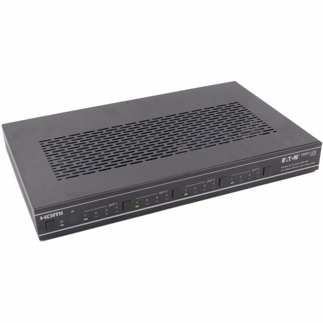 Eaton B119-4X4-4K6-VW Tripp Lite Series 4x4 HDMI Matrix Switch with Video Wall Controller - 4K 60 Hz, 4 HDMI Inputs, 4 HDMI Outputs, HDR, 4:4:4, Multi-Resolution Support