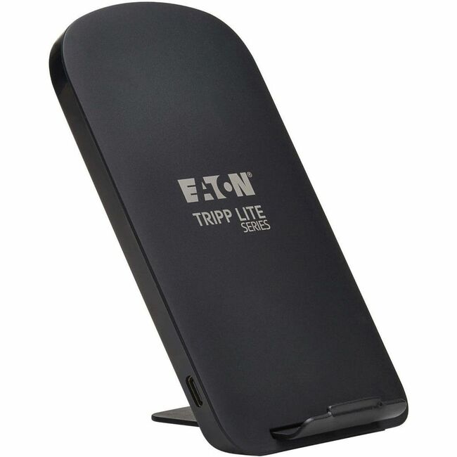 Eaton U280-Q01TST-BK Tripp Lite Series Soporte de Carga Inalámbrica de Viaje - Carga Rápida de 15W, Compatible con Qi, Compatible con Apple y Samsung, Negro