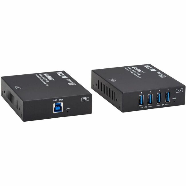 Eaton BHDBT3-USB Tripp Lite Series HDBaseT-USB3 over Cat6a Extender Kit, 4 USB-A 3.2 Gen 1 Ports, PoC, RS-232, Up to 328 ft. (100 m), TAA