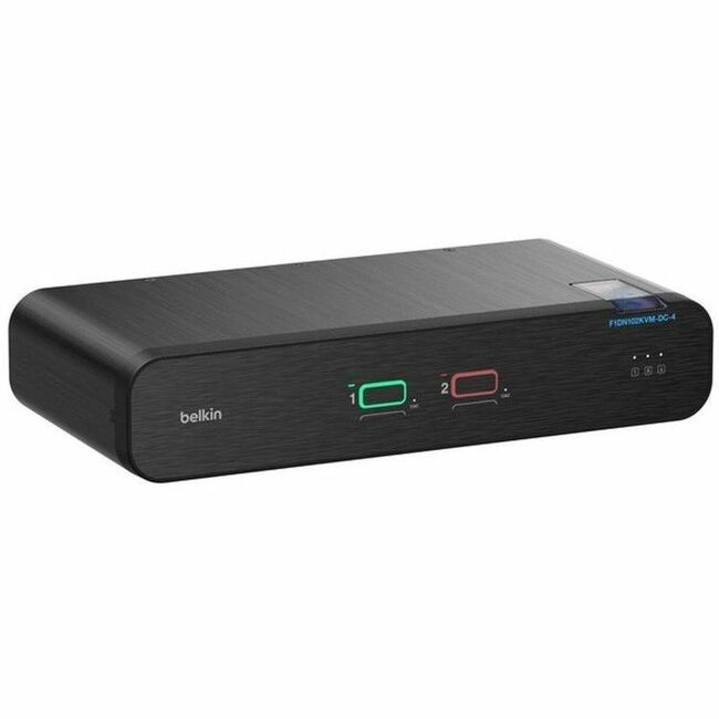 Belkin International INC F1DN102KVM-DC-4 Belkin Universal DisplayPort Secure KVM, 2-Port Single Head with CAC
