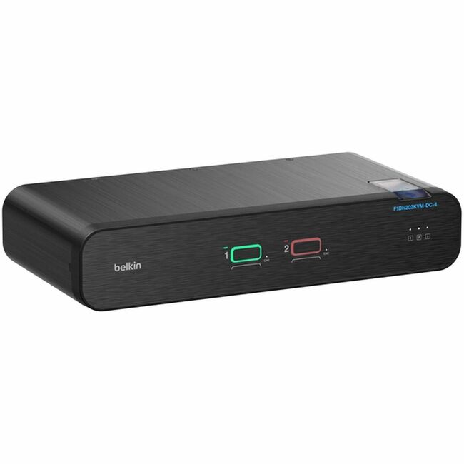 Belkin International INC F1DN202KVM-DC-4 Belkin Universal DisplayPort Secure KVM, 2-Port Dual Head with CAC