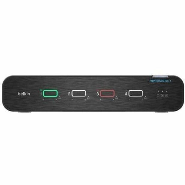 Belkin International INC F1DN104KVM-DC-4 Belkin Universal DisplayPort Secure KVM, 4-Port Single Head with CAC