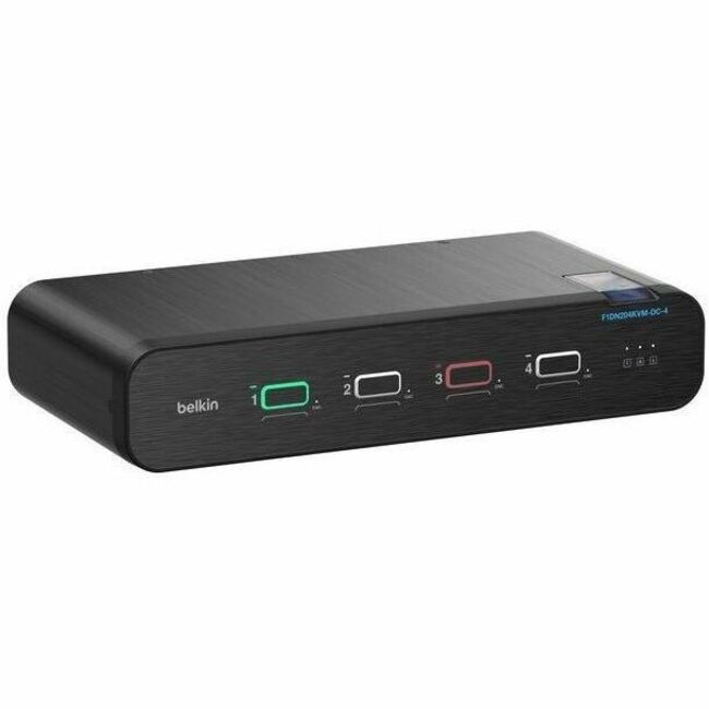 Belkin International INC F1DN204KVM-DC-4 Belkin Universal DisplayPort Secure KVM, 4-Port Dual Head with CAC