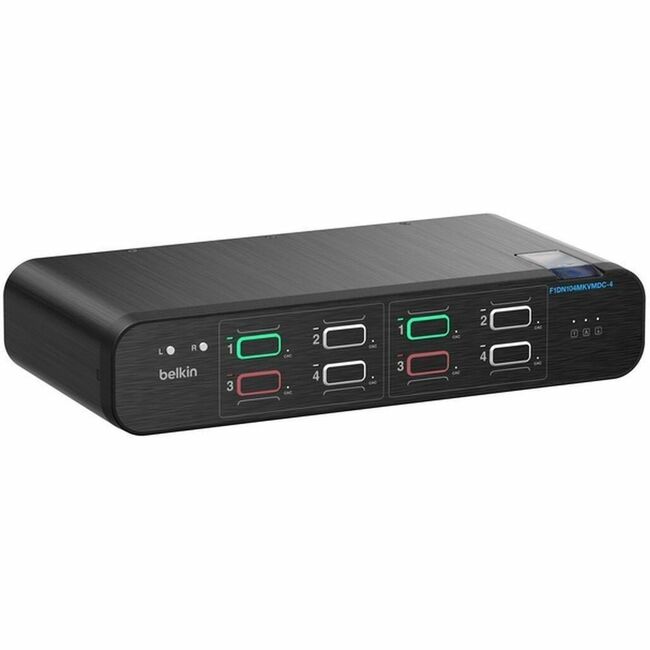 Belkin International INC F1DN104MKVMDC-4 Belkin 4:2 DisplayPort DuoClave Secure KVM con CAC