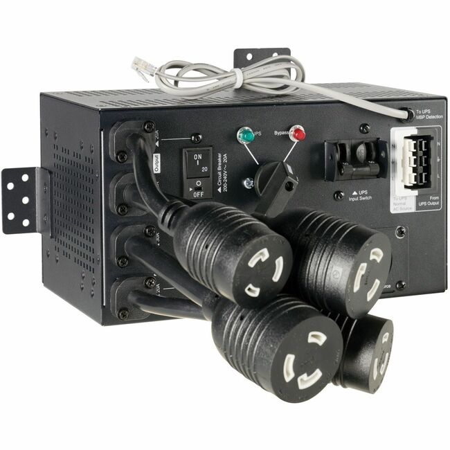 Eaton MBP6K208G2 9PX G2 Bypass de mantenimiento para sistemas UPS de 3kVA a 6kVA seleccionados, entrada/salida cableada, 2 receptáculos L6-20R y 2 receptáculos L6-30R, 0U montaje en rack/torre/pared