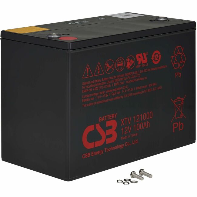 Eaton RBC12V100ET Módulo de Batería Externa Eaton Tripp Lite Series 12V CC 100AH para UPS de Red a 120V CA Temperatura Extrema, TAA