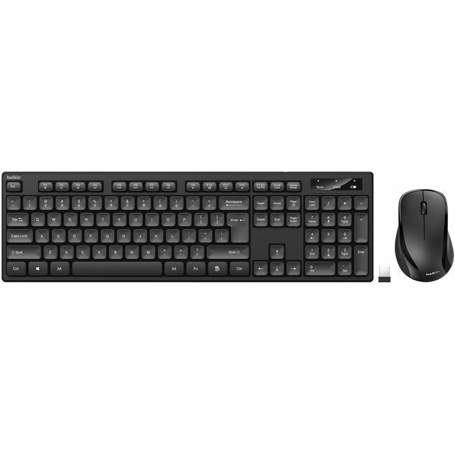 Belkin International INC BBZ010TT Belkin Combo Inalámbrico de Teclado y Ratón para Windows OS - Teclado de Tamaño Completo con Teclado Numérico - Negro