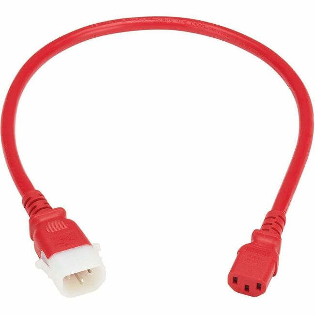 Eaton P005-E02-ARD-6 Tripp Lite Series PDU Power Cords, C13 to P-Lock C14 - Heavy-Duty, 15A, 250V, 14 AWG, 2 ft. (0.6 m), Red, 6 Pack