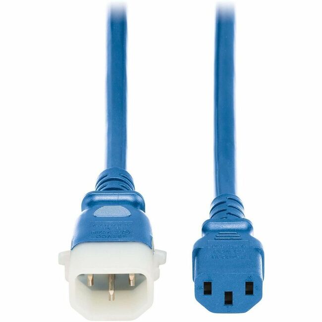 Eaton P005-E03-ABL-6 Tripp Lite Series PDU Power Cords, C13 to P-Lock C14 - Heavy-Duty, 15A, 250V, 14 AWG, 3 ft. (0.9 m), Blue, 6 Pack