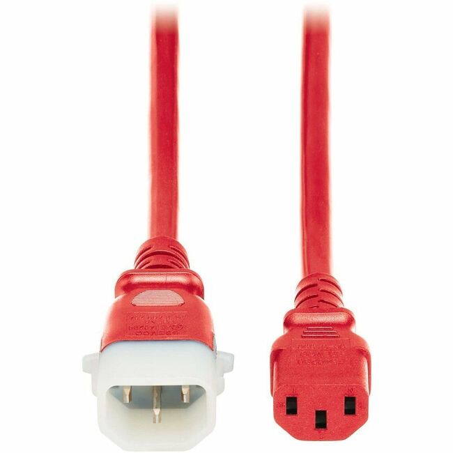 Eaton P005-E03-ARD-6 Tripp Lite Series PDU Power Cords, C13 to P-Lock C14 - Heavy-Duty, 15A, 250V, 14 AWG, 3 ft. (0.9 m), Red, 6 Pack
