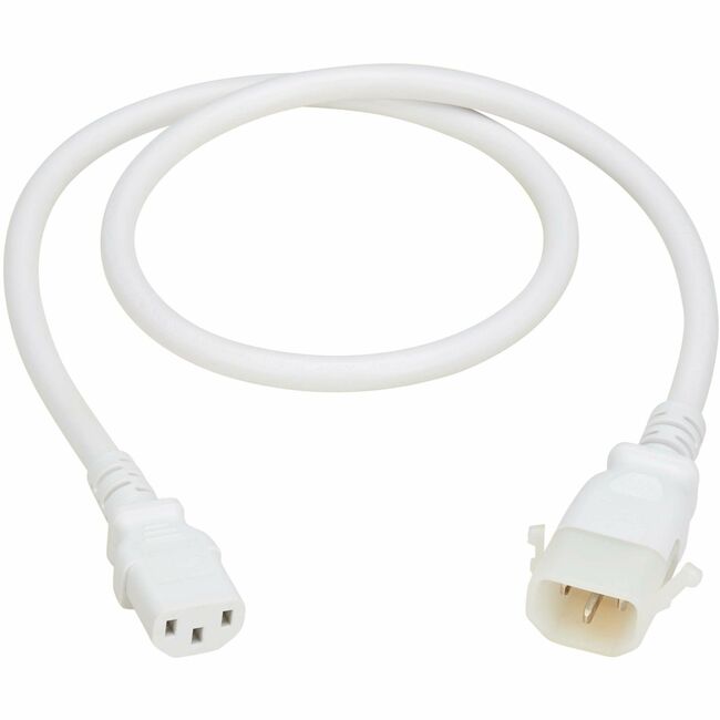Eaton P005-E03-AWH-6 Tripp Lite Series PDU Power Cords, C13 to P-Lock C14 - Heavy-Duty, 15A, 250V, 14 AWG, 3 ft. (0.9 m), White, 6 Pack