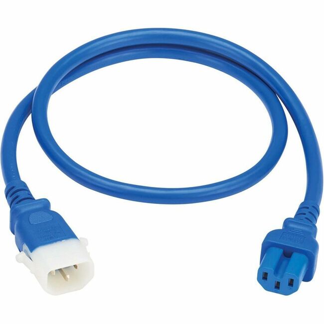 Eaton P018-E03-ABL-6 Tripp Lite Series PDU Power Cords, C15 to P-Lock C14 - Heavy-Duty, 15A, 250V, 14 AWG, 3 ft. (0.9 m), Blue, 6 Pack