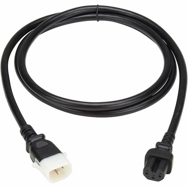 Eaton P018-E06 Tripp Lite Series Cordón de Alimentación PDU, C15 a P-Lock C14 - Servicio Pesado, 15A, 250V, 14 AWG, 6 ft. (1.8 m), Negro