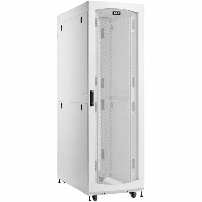 Eaton SRH452446W SmartRack 45U Deep Standard-Width Heavy-Duty Rack Enclosure Cabinet for AI Servers, White