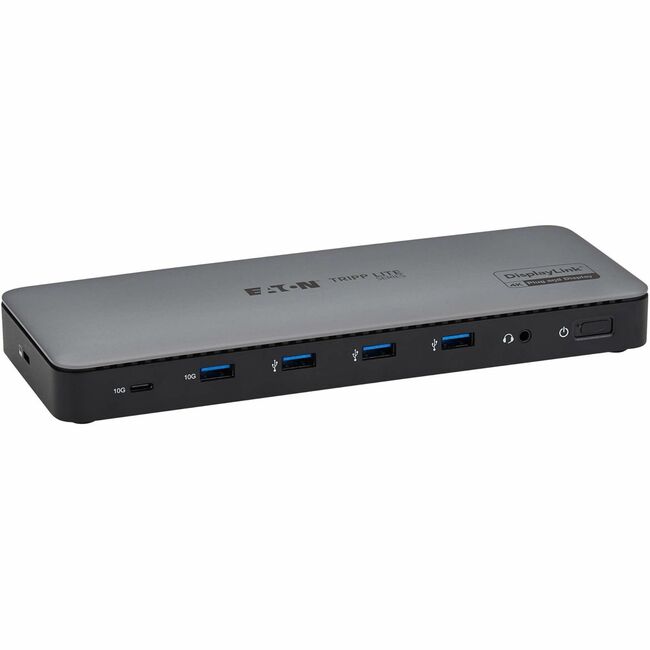 Eaton U442-DOCK24DL3A Tripp Lite Series USB-C Universal Dock, Triple Display - 4K HDMI and DisplayPort, USB 3.2 Gen 1/Gen 2 Hub, GbE, 100W PD Charging